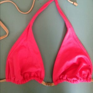 NBW Vitamin A Pink & Gold triangle bikini top