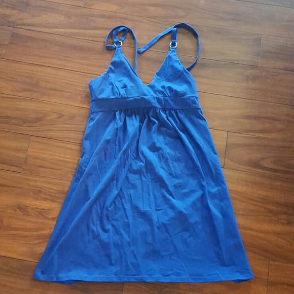 Cobalt blue halter summer dress