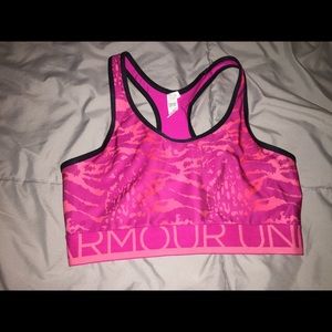 Animal print under armour sports bra