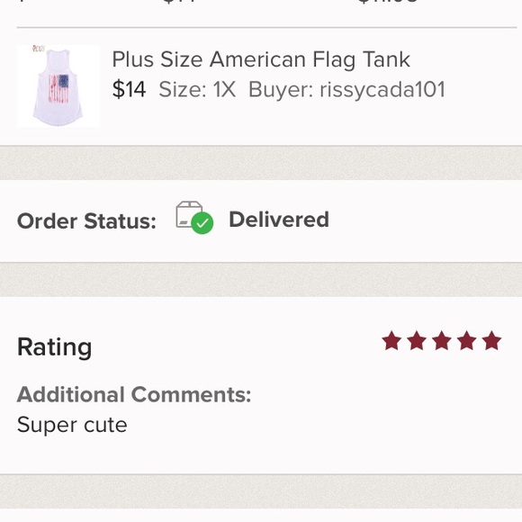 ▫️SOLD OUT▫Plus American Flag Tank - Picture 5 of 5