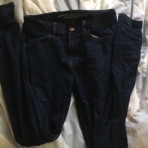American eagle high rise indigo wash jegging sz 8