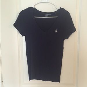 Navy Ralph Lauren V-neck Polo