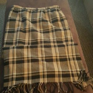 Long wool skirt