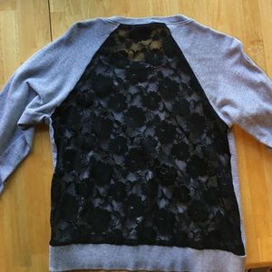 Lace back sweatshirt