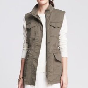 Banana Republic Twill Military Vest