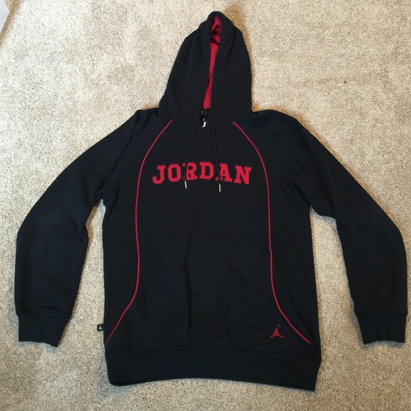 Nike Jordan black and red hoodie
