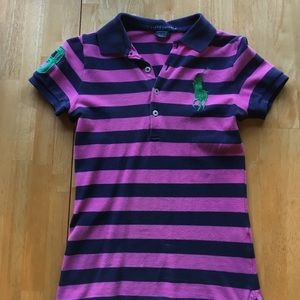 Pink and Blue striped Ralph Lauren polo