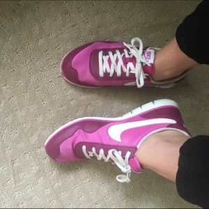 Pink nike sneakers
