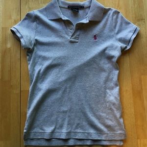 Slim fit Ralph Lauren grey polo