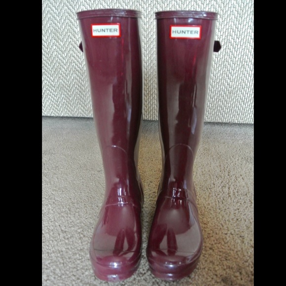 Hunter Rain Boots - Burgundy US 7F