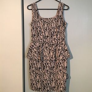 Bar III peplum stretch dress, size L