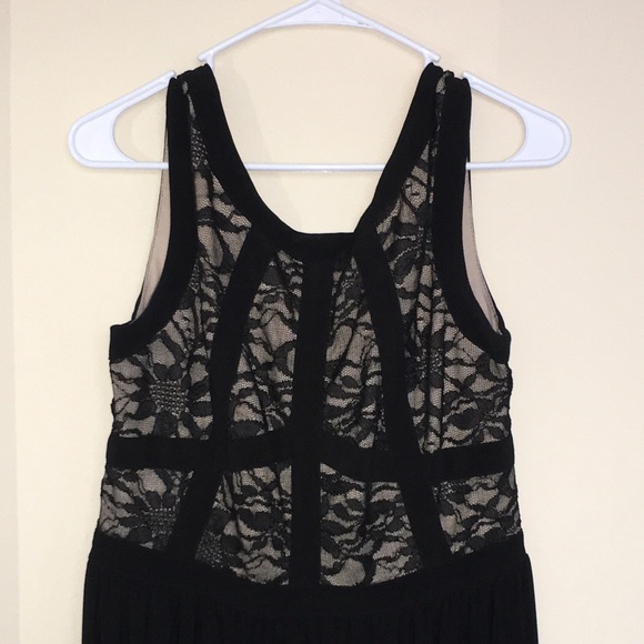 Black, Lace and Tan Dress