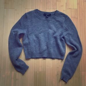 Cropped knit sweater