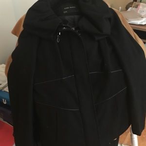 Zara short black coat