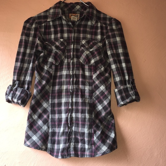🍒Mudd🍒 Button Down Flannel - Picture 2 of 4