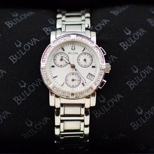 Bulova Women's 96R19 Diamond Chronograph Watch