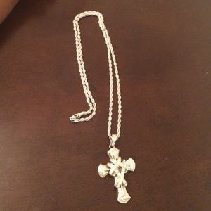 Silver chain with Cross