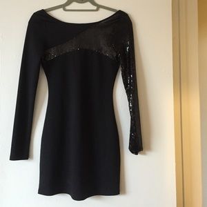 Kardashian Kollection Black Sequin Dress