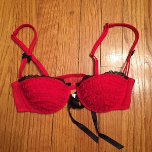 Victoria's Secret red ruffle bra 34B