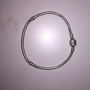 Authentic silver Pandora bracelet.