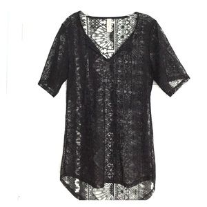 Black lace swimsuit coverup