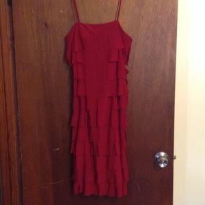 Red party dress