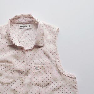 {Abercrombie} Pink Polka Dot Sleeveless Blouse