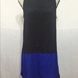 Madewell sleeveless tunic dress in color block