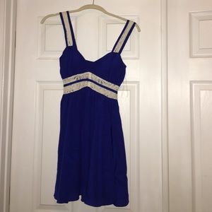 Gorgeous, never worn, deep blue dress