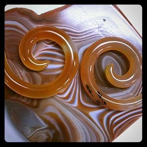 2g real agate handmade spirals