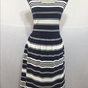 J crew factory stripe button back sundress sz: L
