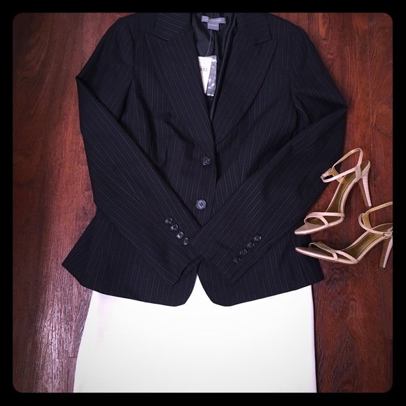 NWT Ann Taylor Navy Pinstripe Blazer