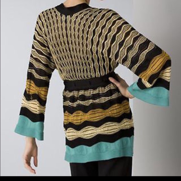M Missoni belted kimono stripe cardigan. US size 6 - Picture 2 of 4