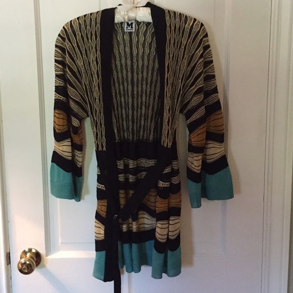 M Missoni belted kimono stripe cardigan. US size 6 - Picture 4 of 4