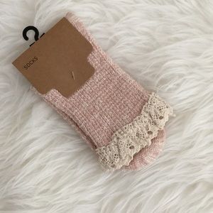 Pastel Pink Ruffle Socks