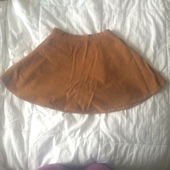 American Apparel camel circle mini skirt.