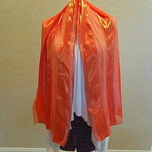 Scarf Orange with darker stripe detail