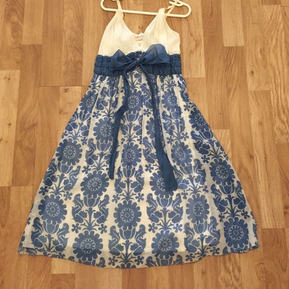 Blue floral dress