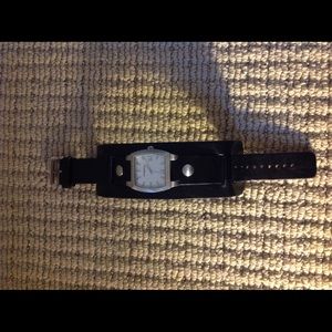 Black Leather Fossil Watch