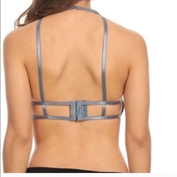 Gray Halter Neck Bralette - Picture 3 of 3