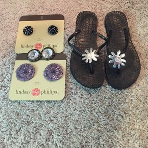 GUC flip flops. EUC Interchangeable medallions