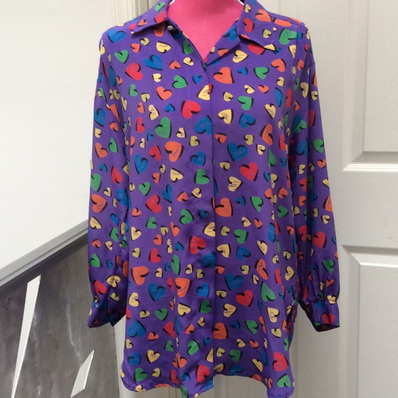 Chaus Tops - Chaus button down heart blouse