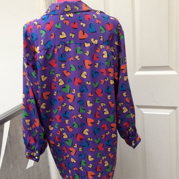 Chaus button down heart blouse - Picture 3 of 4