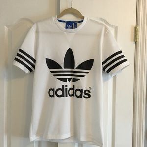 White adidas mesh tshirt | M