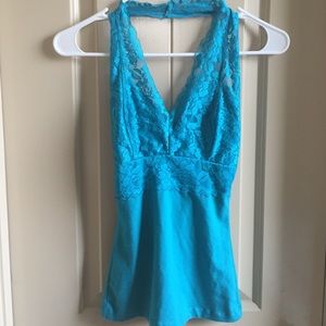 Teal halter top