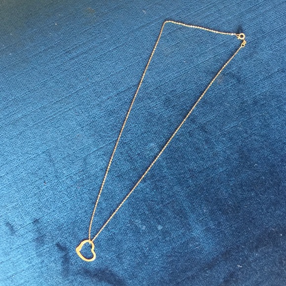 Lana style 14K yellow gold heart charm necklace