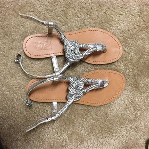 Cute silver sandals