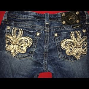 Fleur De Lis Miss Me Jeans