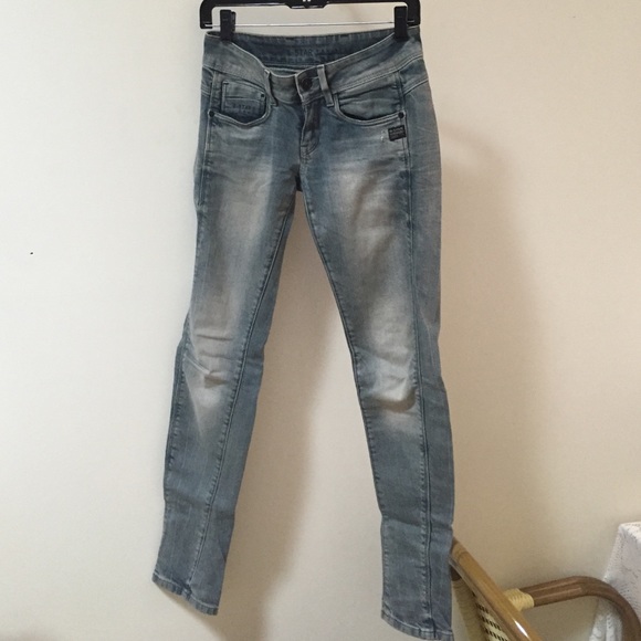 G star size 25 tight skinny light jeans