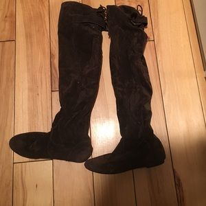 Brown over the knee boots